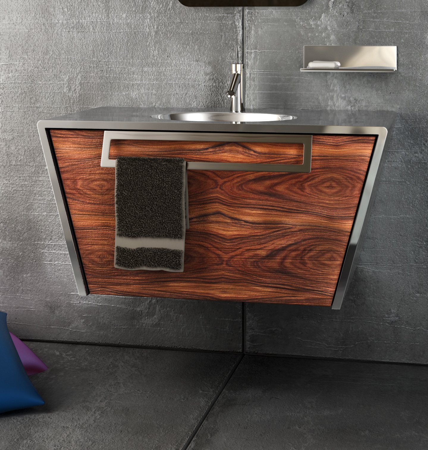 Stainless Steel Hotel Bathroom Furniture